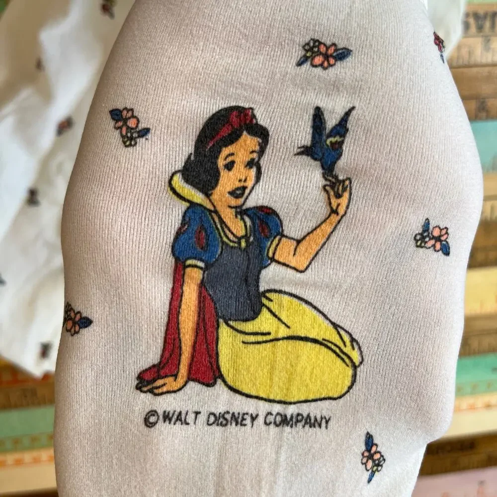 Vintage Mickeys Workout Wear Girls Nylon Tights Disney USA Snow White M/L 10/12